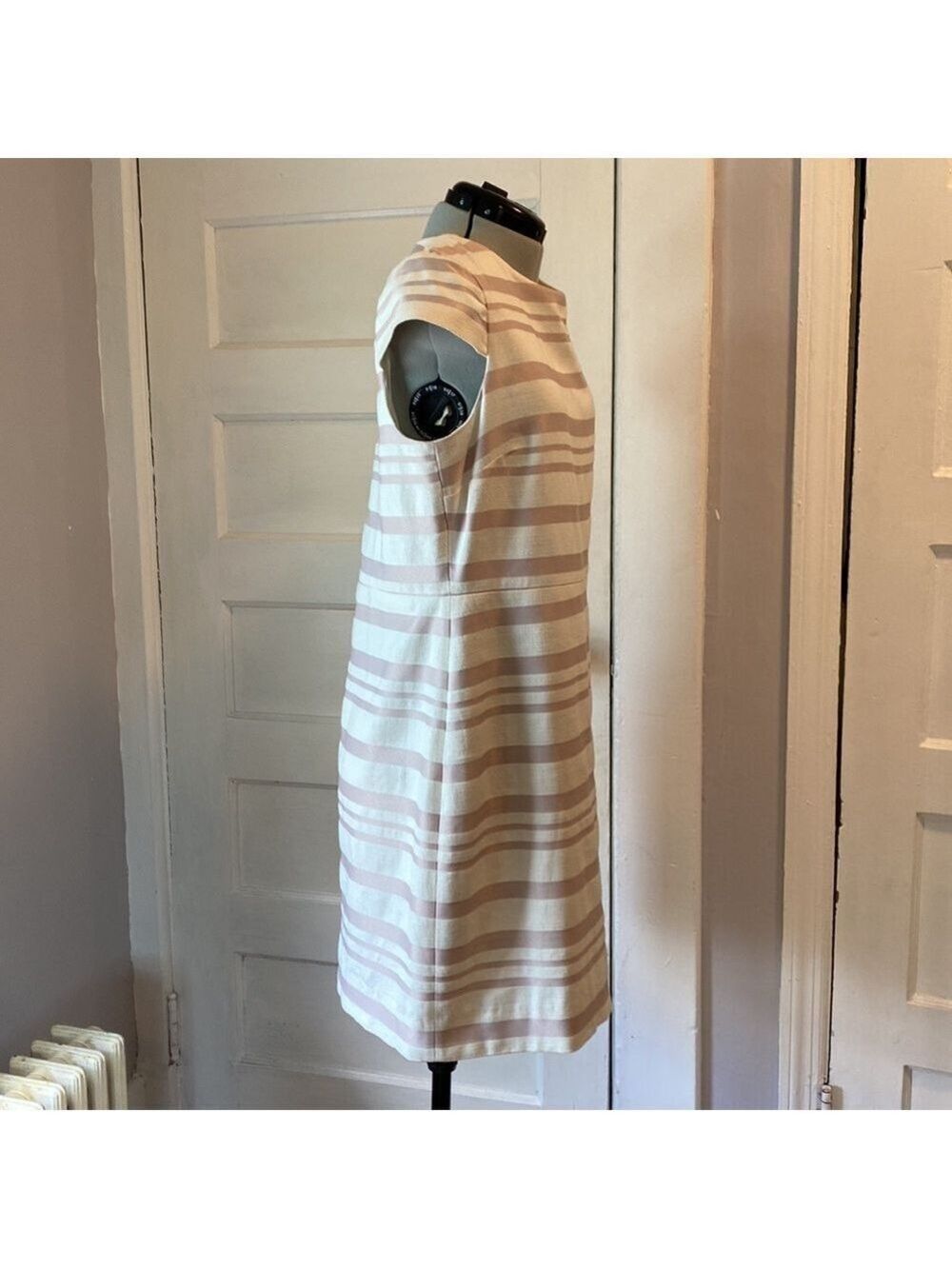 J. Crew Cap Sleeve Striped Dress, Size 12 - Picture 10 of 16